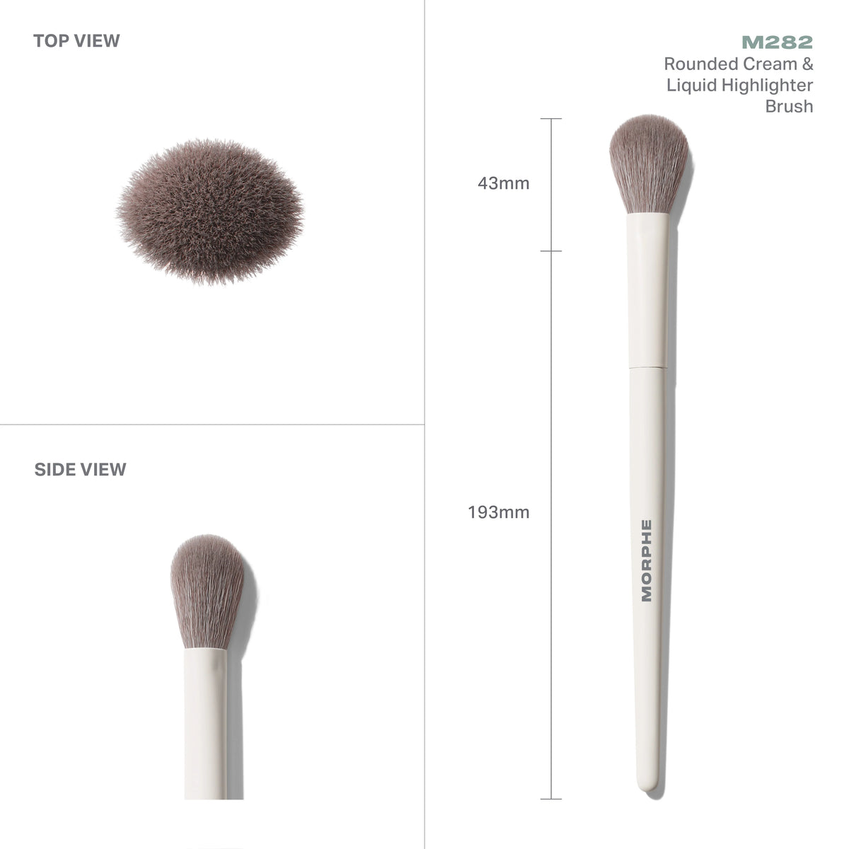 M282 Rounded Cream & Liquid Highlight Brush