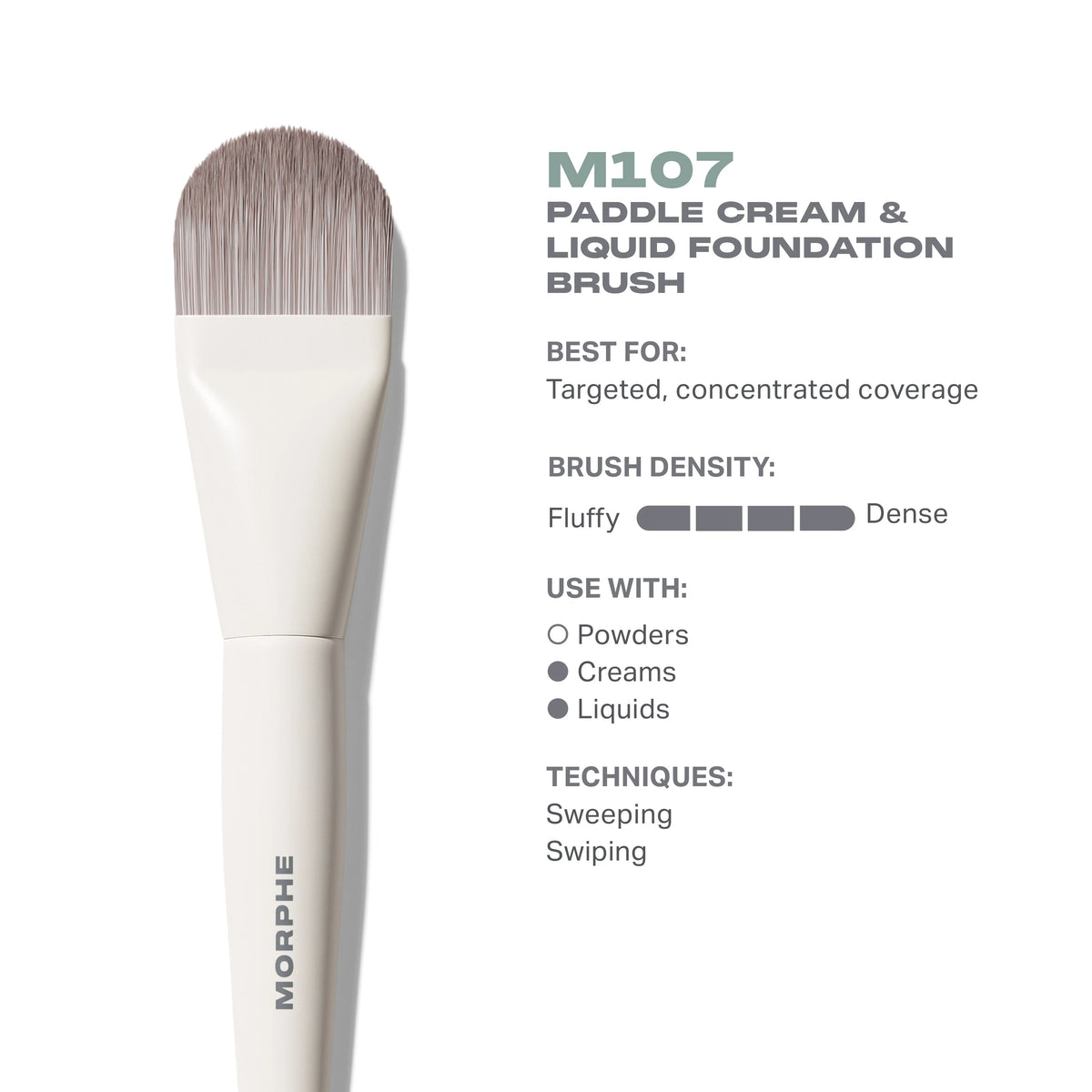 M107 Paddle Cream & Liquid Foundation Brush