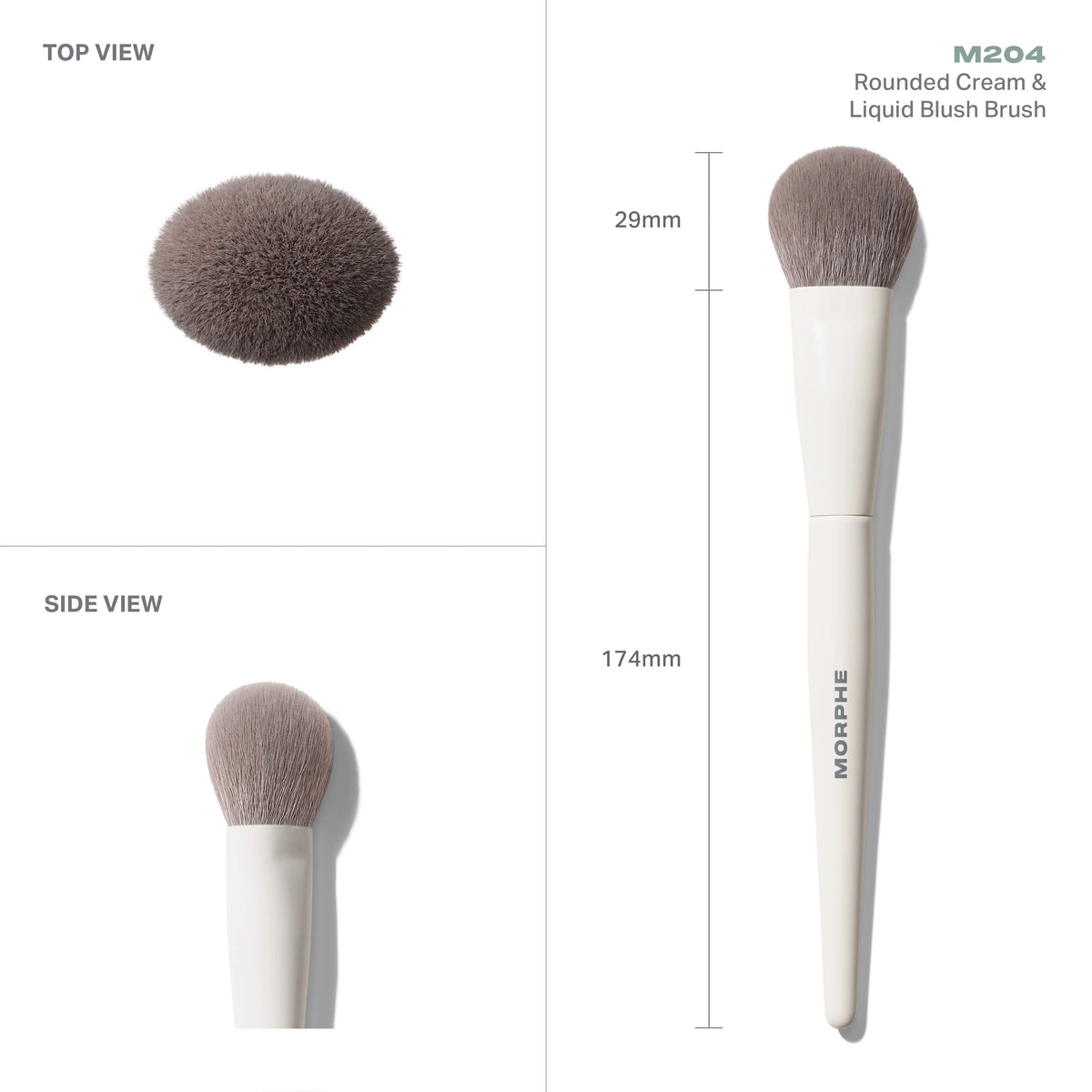 M204 Rounded Cream & Liquid Blush Brush