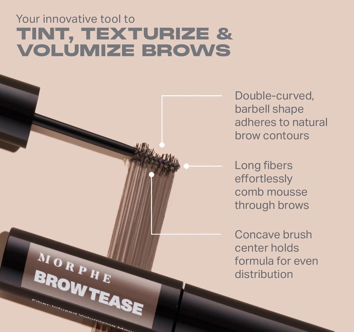 Brow Tease Fiber-Infused Volumizing Mousse