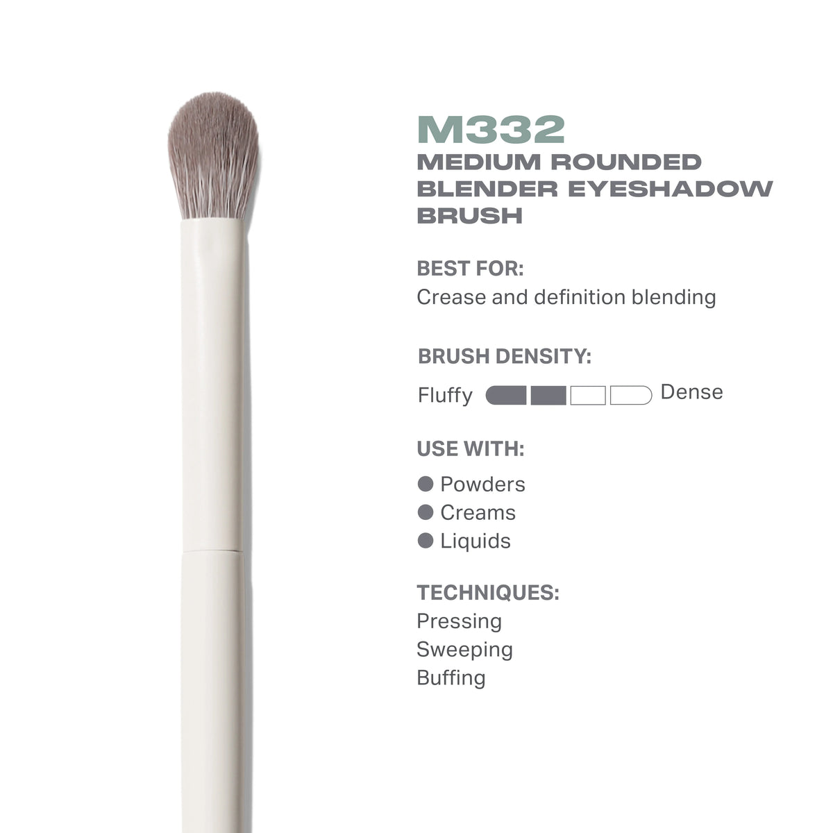 M332 Medium Rounded Blender Eyeshadow Brush