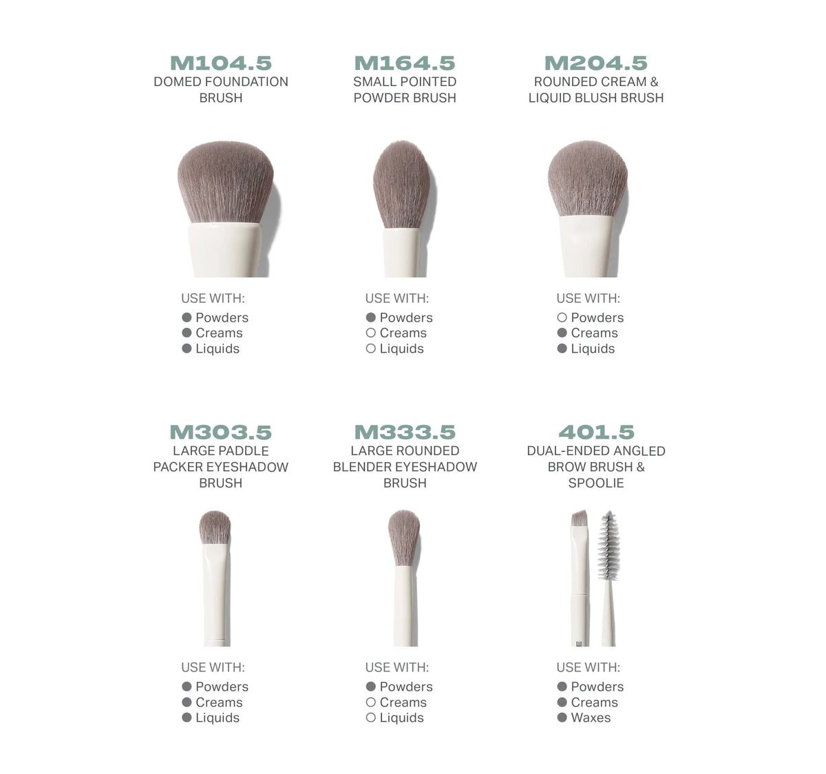 Along for the Glide 6-Piece Travel Brush Set
