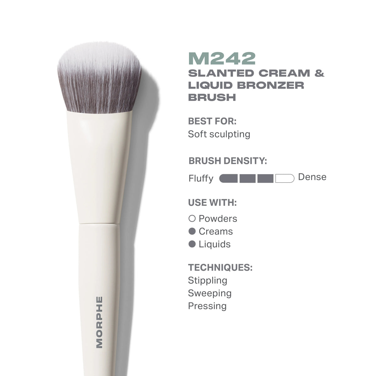 M242 Slanted Cream & Liquid Bronzer Brush