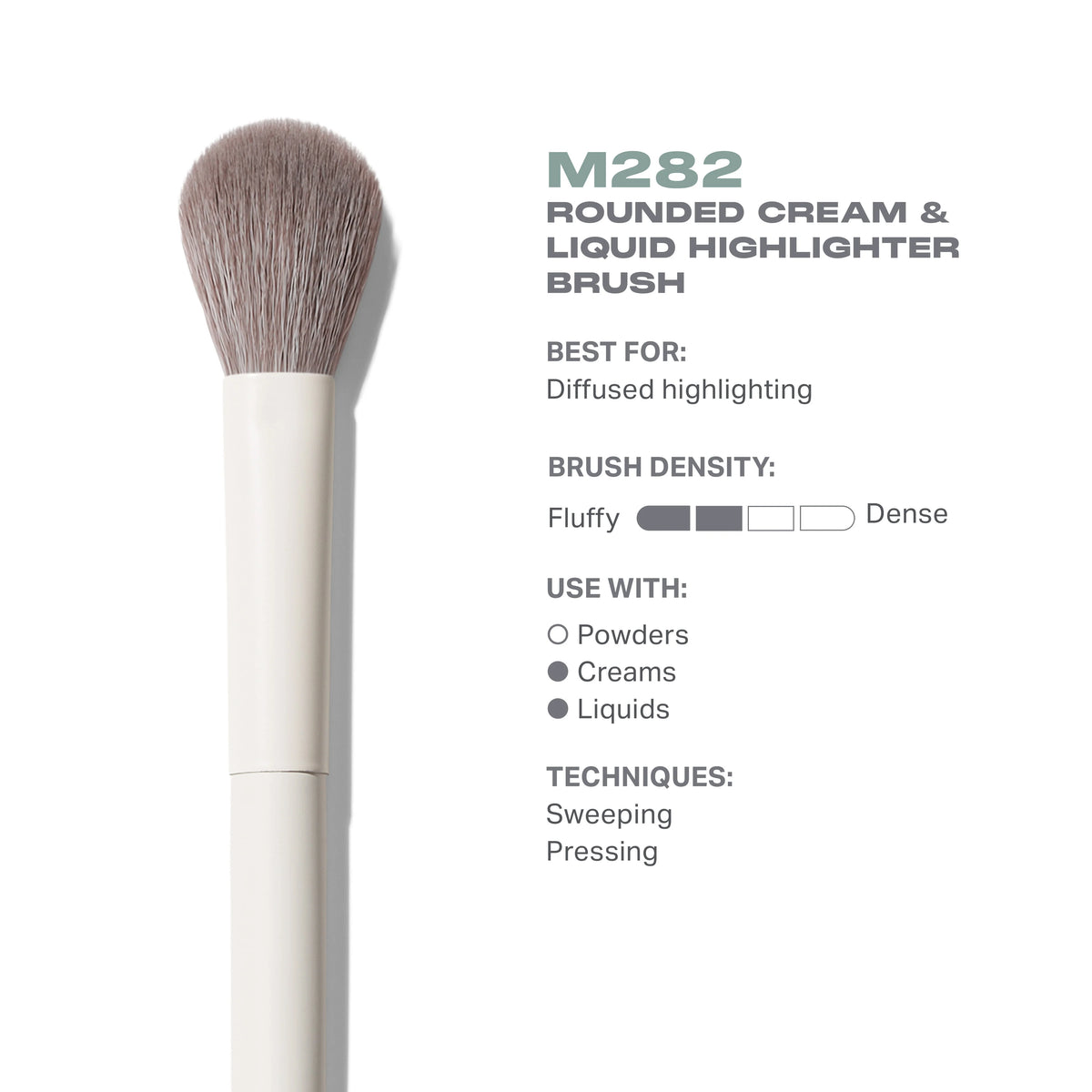 M282 Rounded Cream & Liquid Highlight Brush